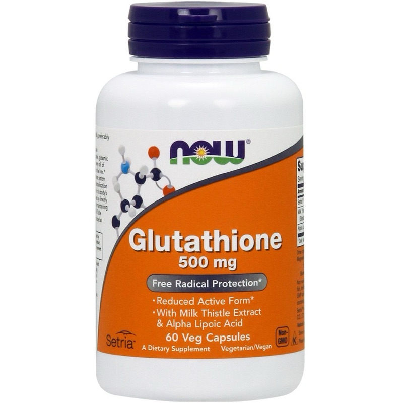 Viên uống Trắng Da Đẹp Da Trẻ Hóa Da và Chống Oxy Hóa Giúp Da Trẻ Khỏe Now Glutathione 500mg