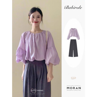 Set áo sơ mi tay phồng quần dài koreastyle