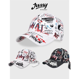 [HÀNG QC] Mũ Lưỡi Trai Chữ Ký Đuôi Dài Cá Tính Jussy Official Nón Kết Nam Nữ Vải Cotton Dày Form Chuẩn Đẹp Style Grafiti