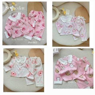 Bộ Pijama, bộ đồ ngủ lụa xước cho bé gái