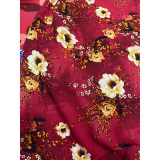 50cm x 1m5 vải lụa mango hoa lá sang đẹp(2.3)