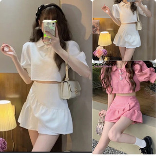 SÉT BỘ ÁO ĐÍNH NƠ + QUẦN VÁY