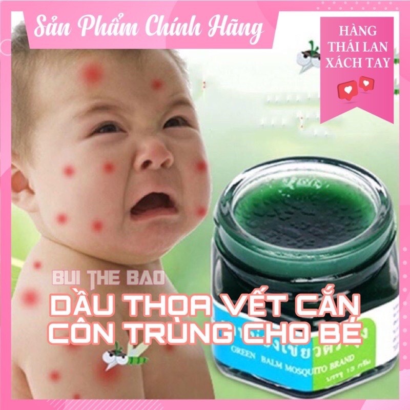 Kem Bôi Muỗi Đốt Thái Lan, Cao Chống Muỗi Baby Mosquito Balm Hỗ Trợ Giảm