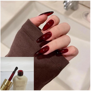  Sơn thạch đỏ rượu vang Xeijayi siêu hót thạch đỏ rượu làm nail 