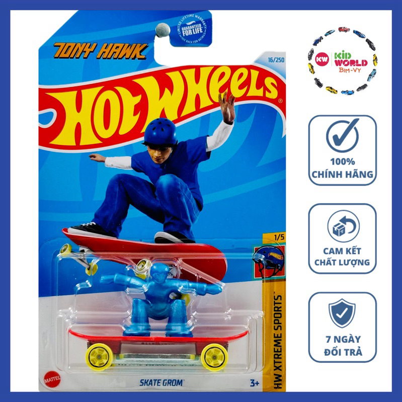 Xe mô hình Hot Wheels basic Tony Hawk Skate Grom HTB96.