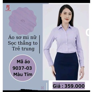 CÓ SẴN. áo sơ mi nữ Thái Hòa mã 9037 vải sợi tre co giãn