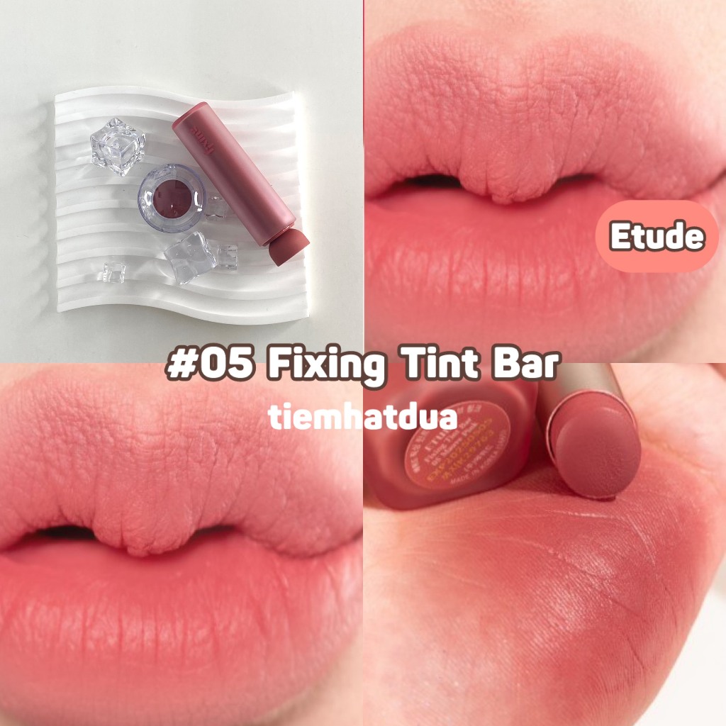 Son Thỏi Lì Bền Màu Etude Fixing Tint Bar Màu 5 Mauve Pin Hồng Đất Mini 0.3g
