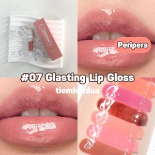 [CHAI CHIẾT] Son Tint Bóng Peripera Ink Glasting Lip Gloss Màu 07 So What Cam Sữa Mini 0.5g
