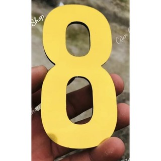 Chữ số Alu Gương vàng decor cỡ vừa