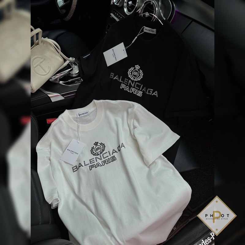 Áo phông in Ba.len.ciaga chất cotton su túi zip form 40-68kg