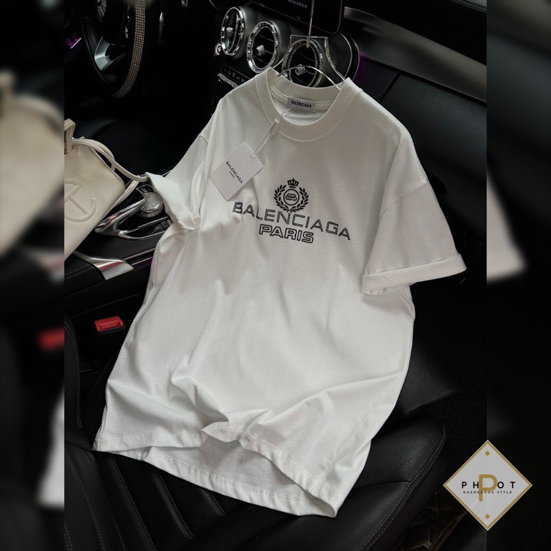 Áo phông in Ba.len.ciaga chất cotton su túi zip form 40-68kg