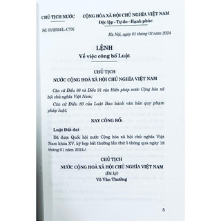 Sách - Luật Đất Đai (Được thông qua ngày 18/01/2024)