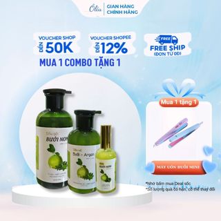 Combo dầu gội bưởi thảo dược kích mọc tóc giảm rụng tóc - dầu xả mọc tóc tinh dầu bưởi dưỡng mọc tóc ngăn rụng tóc