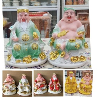 Bộ tượng thần tài thổ địa đá thờ cúng