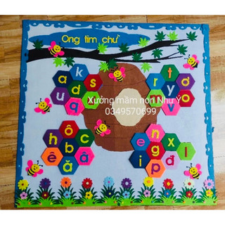 Góc chữ cái - trang trí góc mầm non, đồ dùng mầm non giá rẻ 🌻shop mầm non như ý🌻