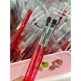  Bút cọ Gel Jiao Yan She cao cấp  form tròn oval  cọ bản vuông lông mềm đẹp,đắp Gel  sơn cọ Bản - Tuyết Loan Nail HP 