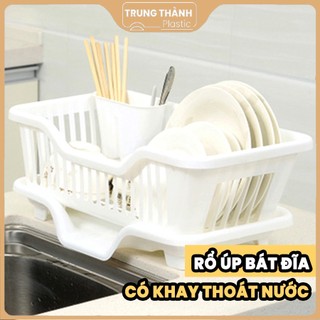 Rổ úp bát đũa có khay thoát nước Trung Thành Plastic