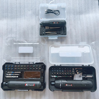 Bộ tua vít dùng pin 20-27-30 chi tiết Kapusi Japan, sạc pin cổng type C, Bộ tô vít đa năng chuyên sửa chữa.....