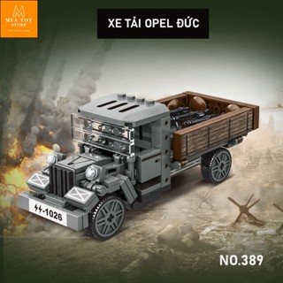  Đồ chơi lắp ráp swat army mô hình lắp ghép - Xe tải Opel đức ww2 No.389 
