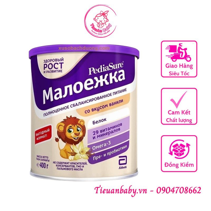 DATE 2025 Sữa pediasure Nga 400g vị vani