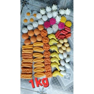 Combo 1kg thức ăn nhựa đồ chơi - đồ chơi cân ký - đồ chơi nấu ăn