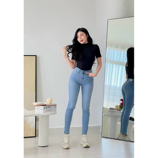 Quần jean ôm xuất khẩu co giãn
