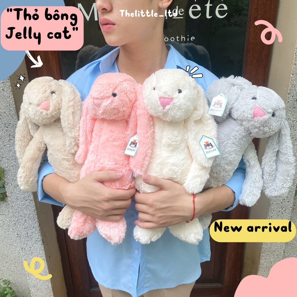 Thỏ Bông Bunny Thêu Tên Cho Bé Làm Quà Tặng, Thỏ Jelly Dễ Thương