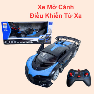 Xe điều khiển từ xa mở cánh ô tô điều khiển từ xa mở cánh mở đuôi có đèn pha sáng màu xanh đẹp mắt