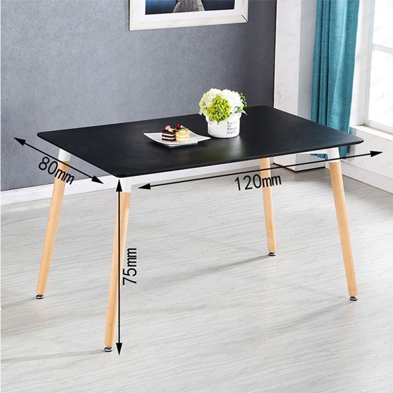 Bàn ăn chữ nhật eames 1m2*80cm