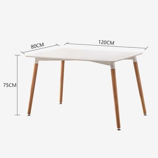 Bàn ăn chữ nhật eames 1m2*80cm