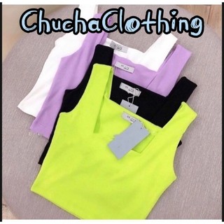 Áo 2 dây bản to cổ Vuông siêu hothit, Áo croptop hai dây bản to Nữ hàng Quảng Châu chất Thun Borip