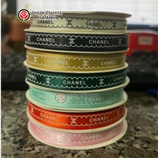 Ruy Băng 1cm Chữ Chanel Làm Hoa, Quà