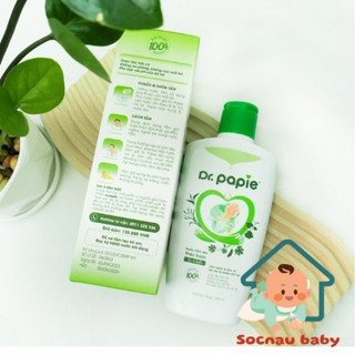 Nước tắm thảo dược hữu cơ Dr. Papie 230ml cho bé từ 0-3Y