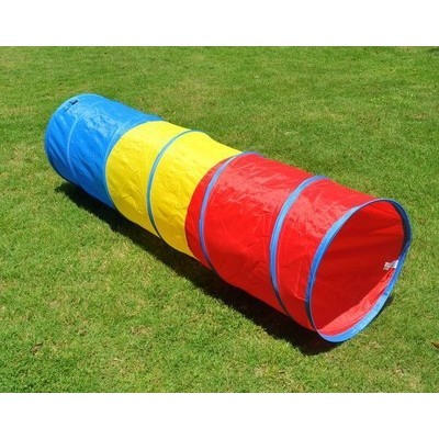 Ống chui đơn cho bé tập bò – đường hầm 3 Màu Vải Dù gấp gọn Cho Bé vận động – dài 1,8m