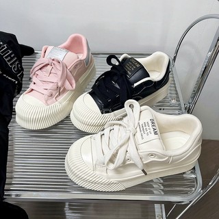 Giày thể thao nữ đế bánh mỳ basic mũi sò cute ( HÀNG CHUẨN )