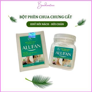 Bột phèn chua chưng cất Alufan nguyên chất , khử mùi hôi nách, hôi chân hiệu quả -150gr