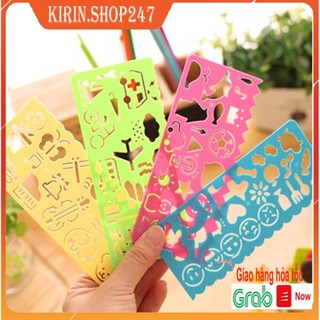 Bộ 4 Thước Kẻ Tạo Hình /Scrapbook/Thủ công