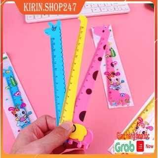 Thước kẻ học sinh hươu cao cổ 15cm ngộ nghĩnh cho bé vui học