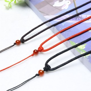Dây vải đeo mặt dây chuyền nhiều màu, dây vải thời trang đầu hạt mã não đỏ, phụ kiện thời trang - tâm phong thủy