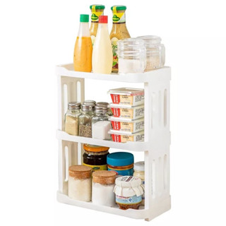 Kệ Decor 3 tầng đựng gia vị nhựa- kệ để đồ thông minh 3 tầng đa năng,siêu bền