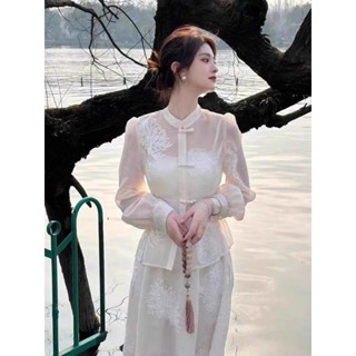 sét váy tơ thêu thanh lịch sang trọng