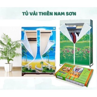 Tủ vải cao cấp 1m và 1m2 thiên nam sơn đựng quần áo cho gia đình -sinh viên
