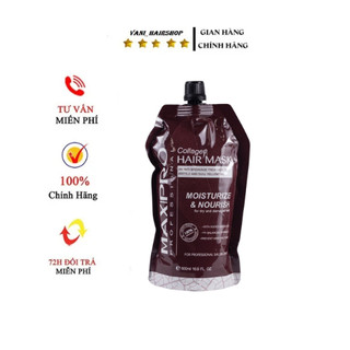 Kem ủ tóc Maxipro phục hồi hư tổn,hấp tóc khô xơ rối gãy rụng chẻ ngọn, dưỡng tóc siêu mềm mượt collagen keratin 500ml
