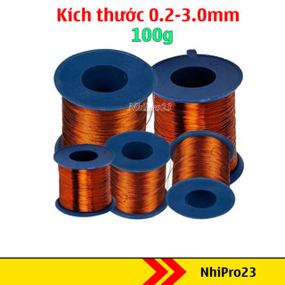  Dây Đồng Cách Điện  0.2 - 3.2 mm  100 Gram Quấn Biến Áp Quấn Motor Dây đồng làm thí nghiệm 