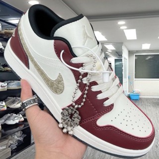 Giày JD Low Se YEAR OF DRAGON ,Giày Thể Thao Thời Trang JD1 Mid Barely Orange Hot 2024 giày jd đỏ vàng rồng mới 2024