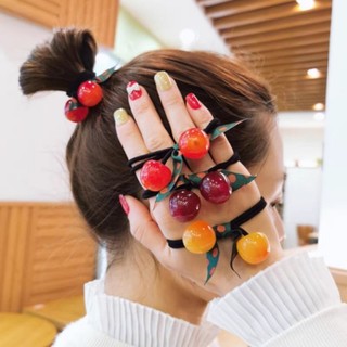 Dây cột tóc quả cherry chun cột tóc nữ phụ kiện tóc bé gái