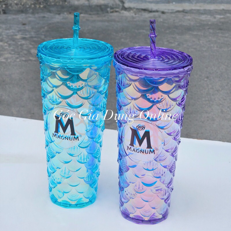 Ly Tumbler Dimond 2 lớp 700ml kèm ống hút