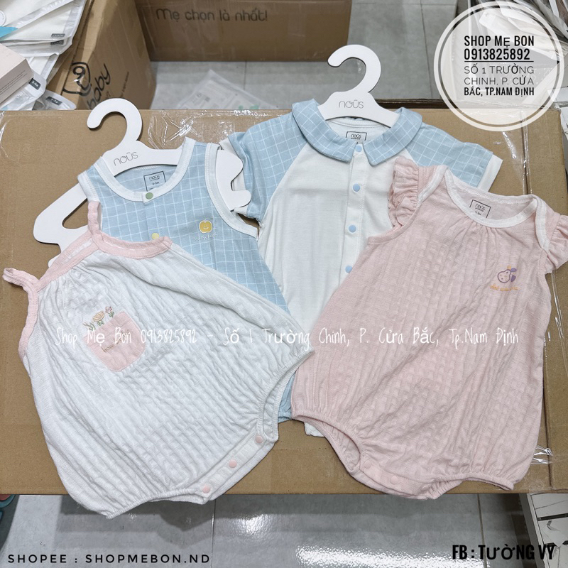 Set 2 Body suit Nous cho bé trai bé gái