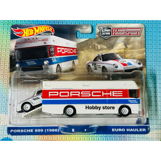 Hobby store xe mô hình 2023 Hot Wheels Team Transport Porsche 959 Euro Hauler Car Culture