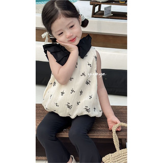 𝒀𝑰𝒀𝑨𝒀𝑨 𝑲𝑰𝑫𝑺 - Áo hoa cổ điệu kết hợp quần kaki chun loe